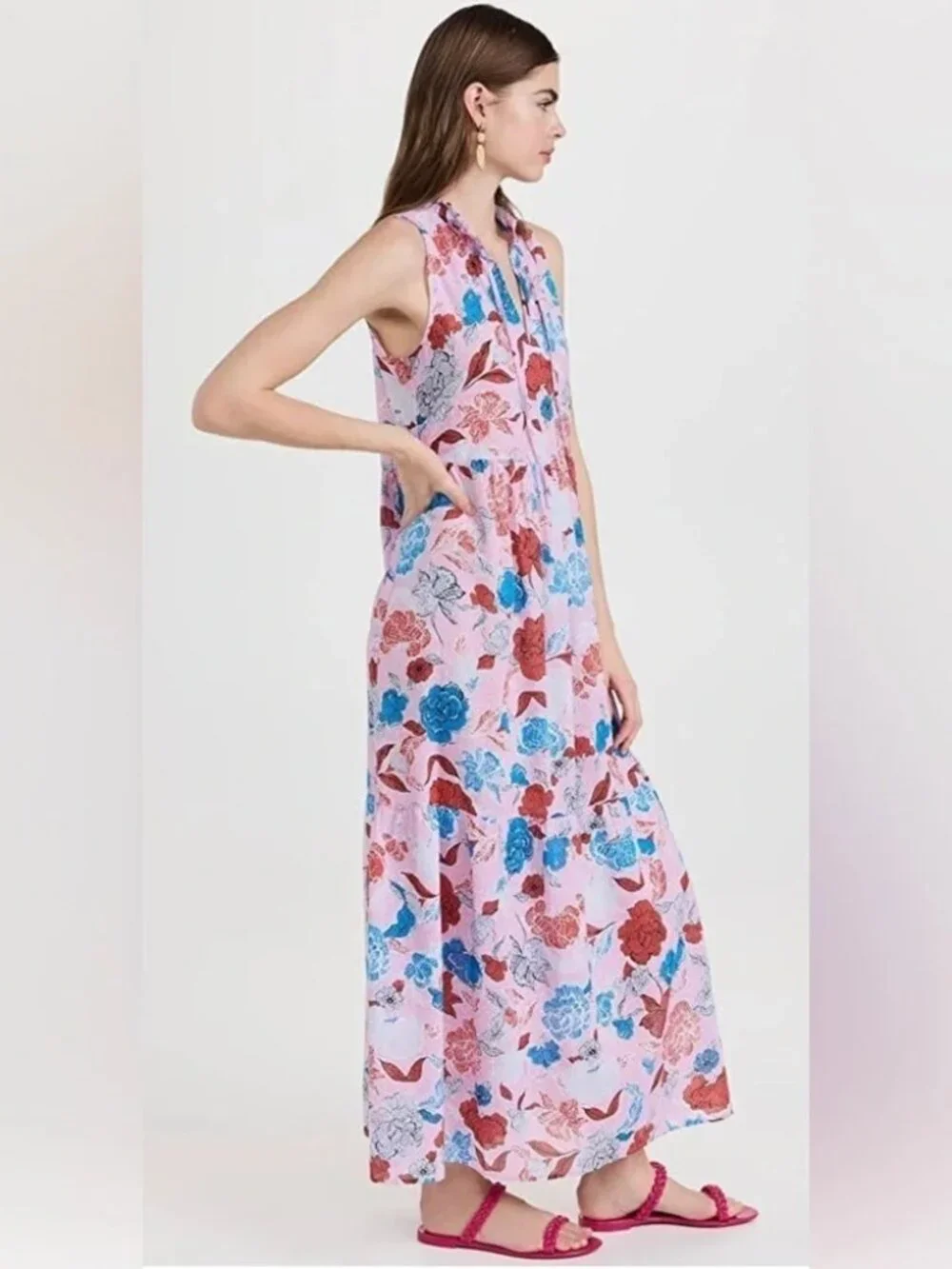 BB DAKOTA tropic of the day dress in pink XS